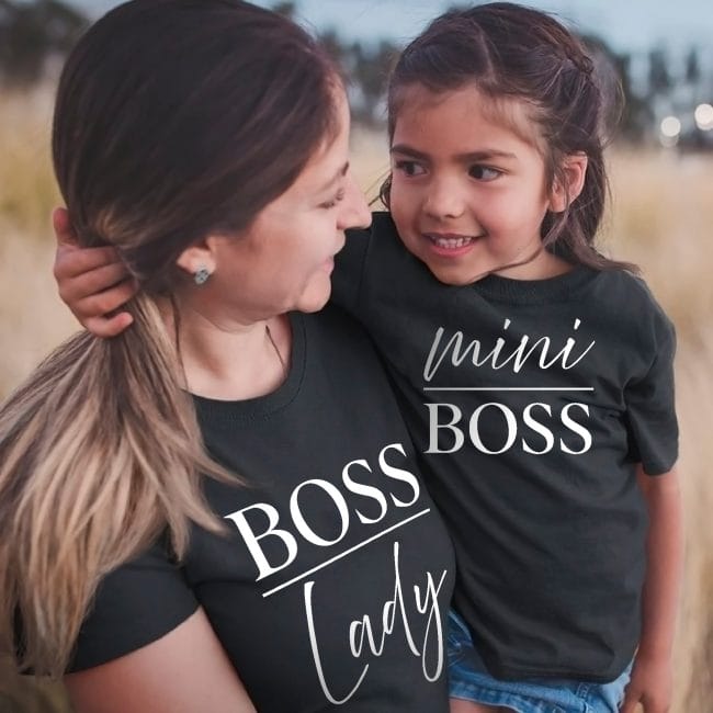 Boss Lady, Mini Boss anya-gyermek póló Lovenir.hu