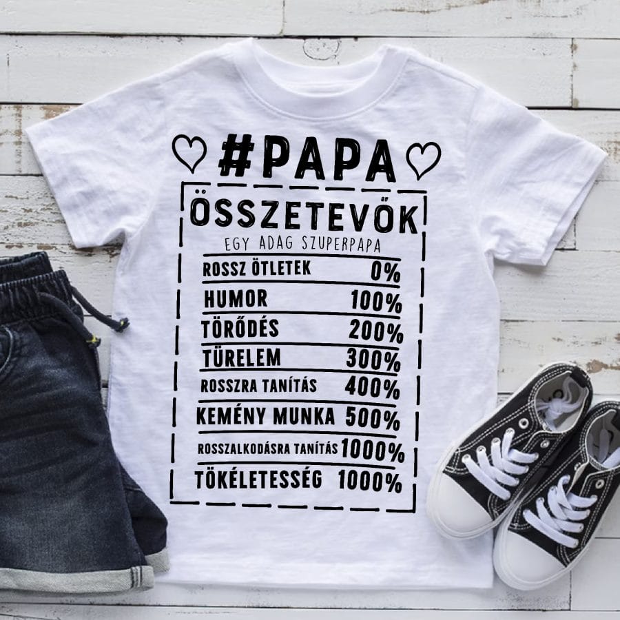 Nagypapa összetevők póló Lovenir.hu