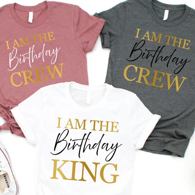 I am the Birthday King, I am the Birthday crew születésnapi férfi póló és szett Lovenir.hu