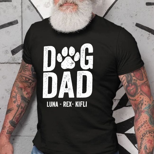 Dog Dad nevekkel férfi póló Lovenir.hu