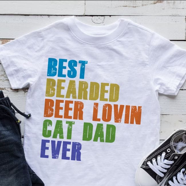 Best bearded beer lovin cat dad férfi póló Lovenir.hu