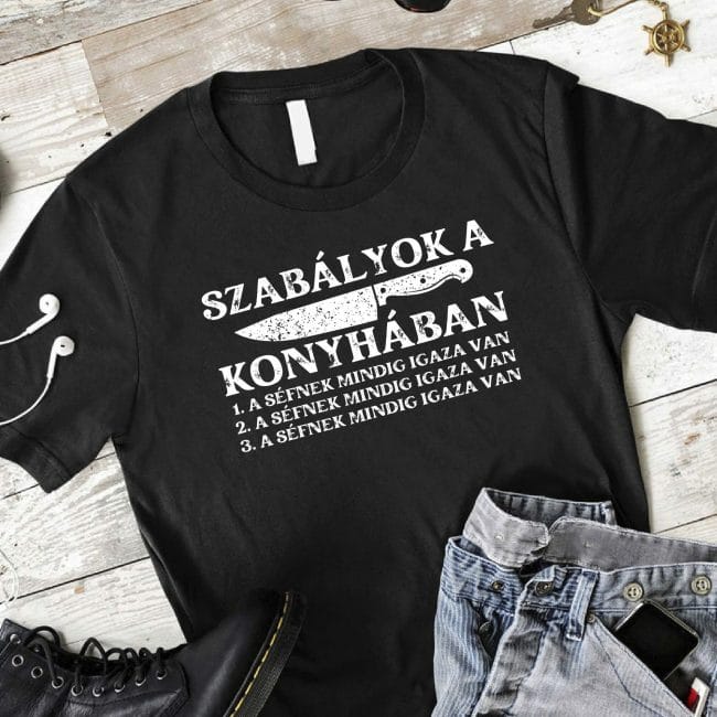 Szabályok a konyhában póló Lovenir.hu